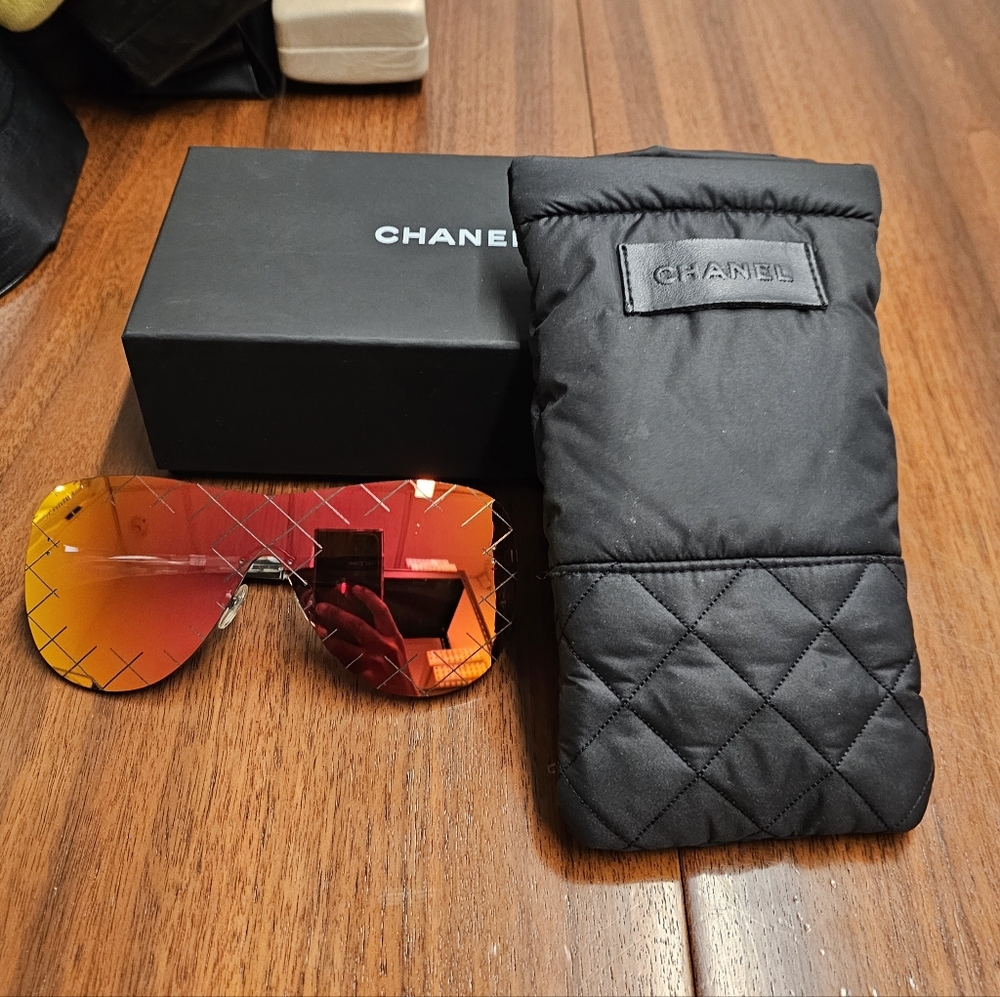 Chanel Mirrored Quilted Sunglasses